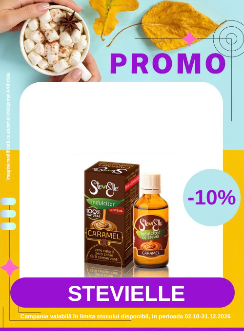 Promotie cu reducere 10% la Stevielle si Hermes Natural