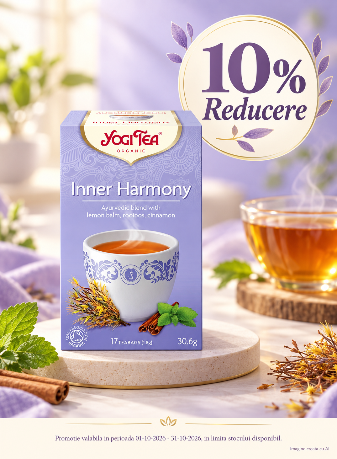 Promotie cu reducere 10% la Yogi Tea