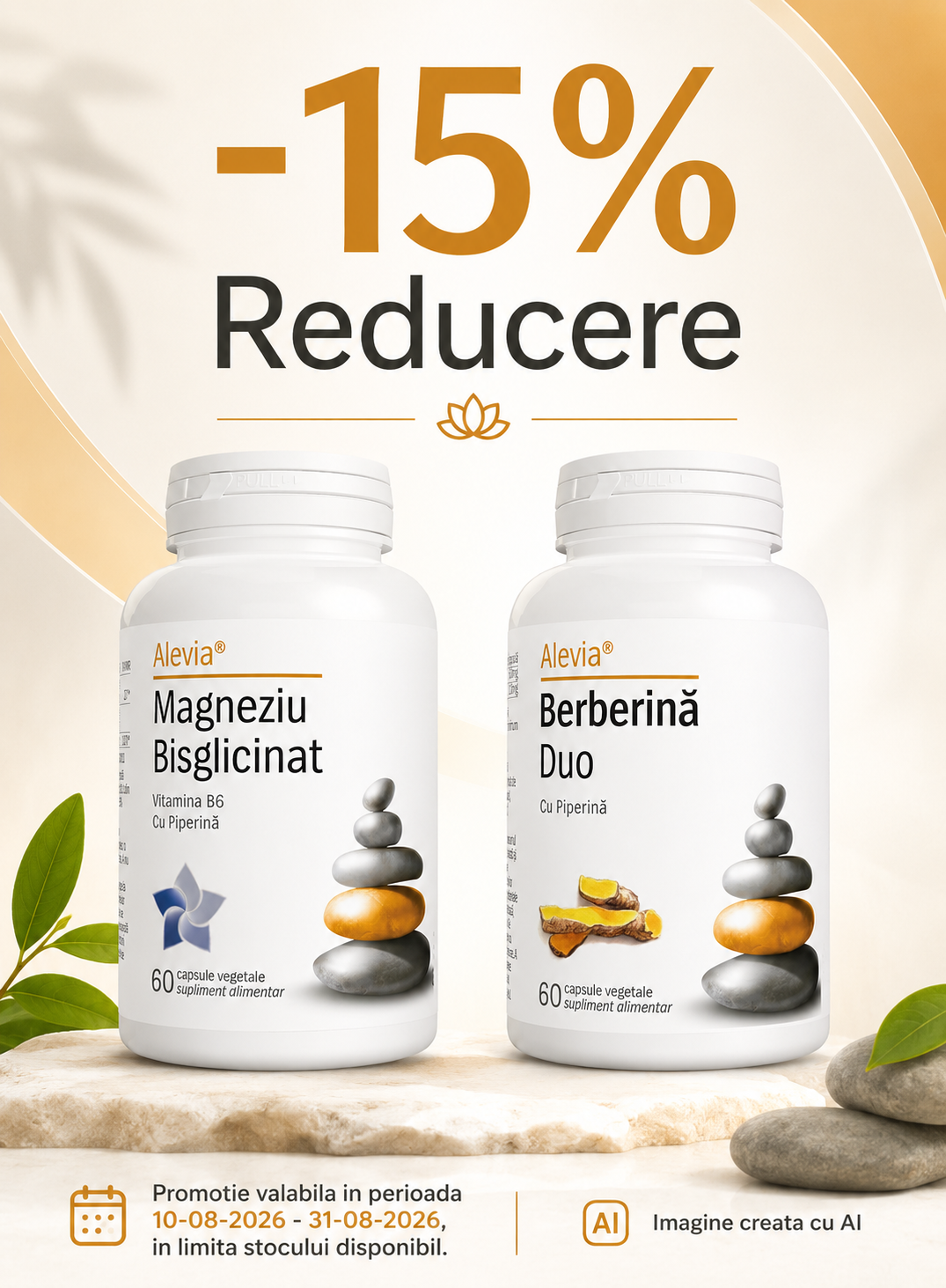 Promotie cu reducere 15% la Alevia