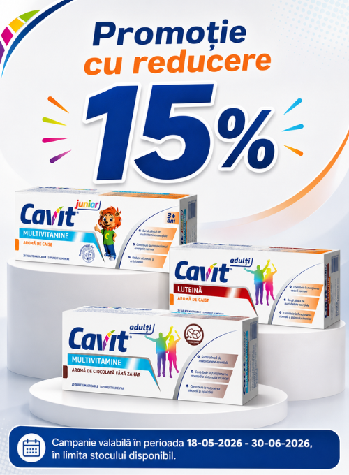 Promotie cu reducere 15% la Biofarm - Cavit