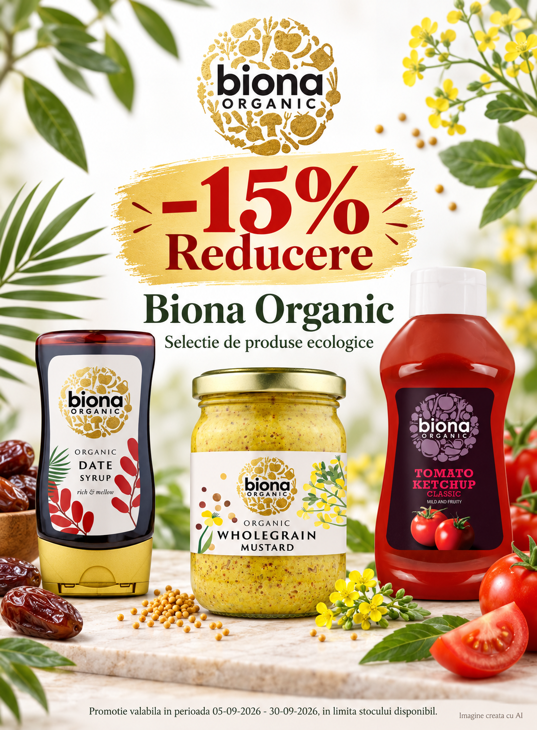 Promotie cu reducere 15% la Biona