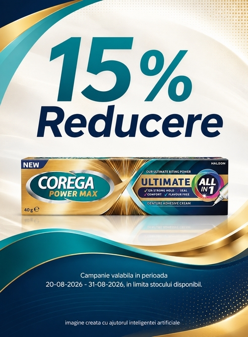 Promotie cu reducere 15% la Corega