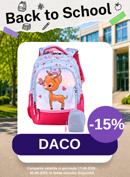 Promotie cu reducere 15% la Daco - Back to School