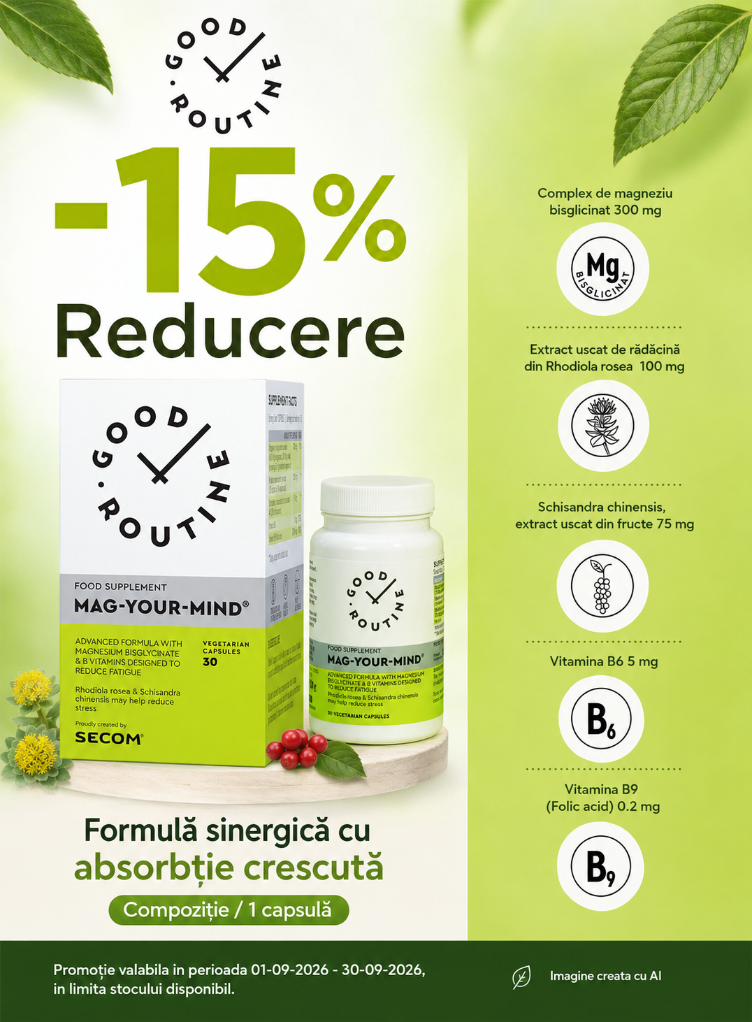 Promotie cu reducere 15% la Good Routine