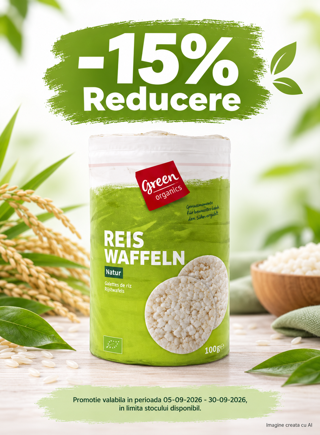 Promotie cu reducere 15% la Green Organics