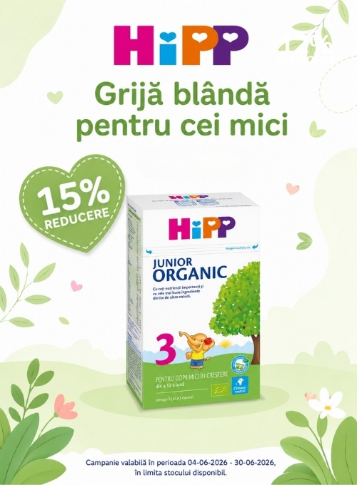Promotie cu reducere 15% la Hipp
