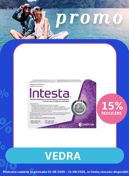 Promotie cu reducere 15% la Intesta Vedra