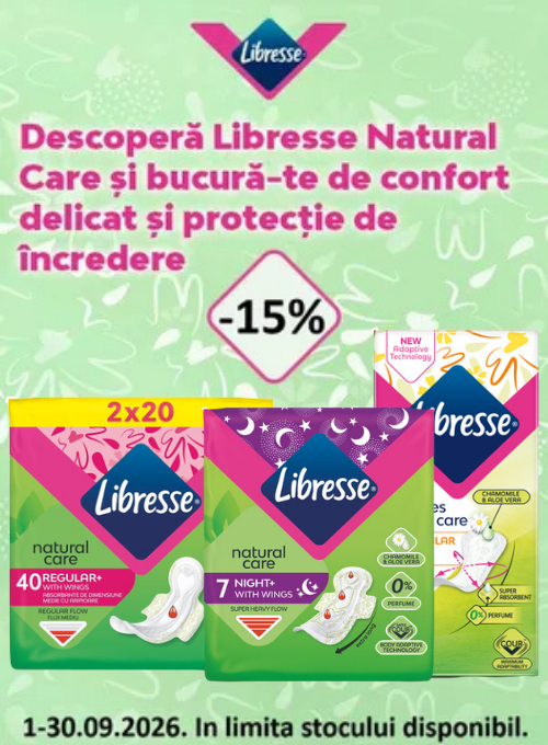 Promotie cu reducere 15% la Libresse