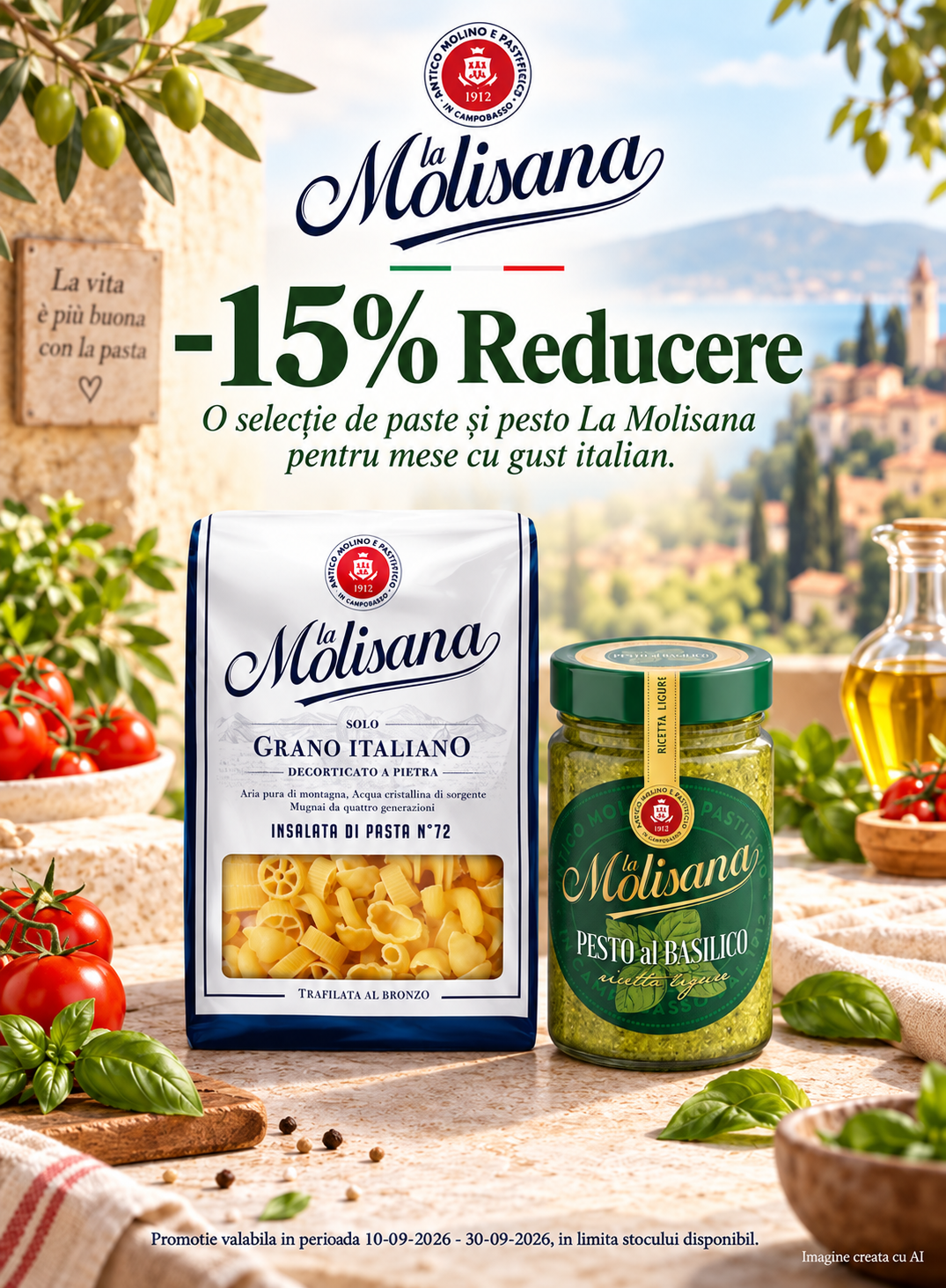 Promotie cu reducere 15% la Molisana