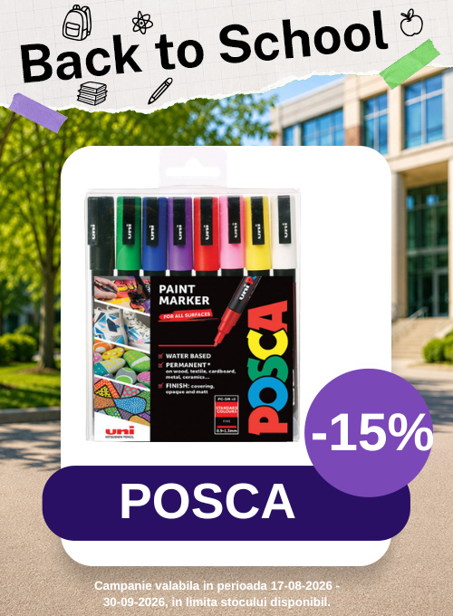 Promotie cu reducere 15% la Posca - Back to School