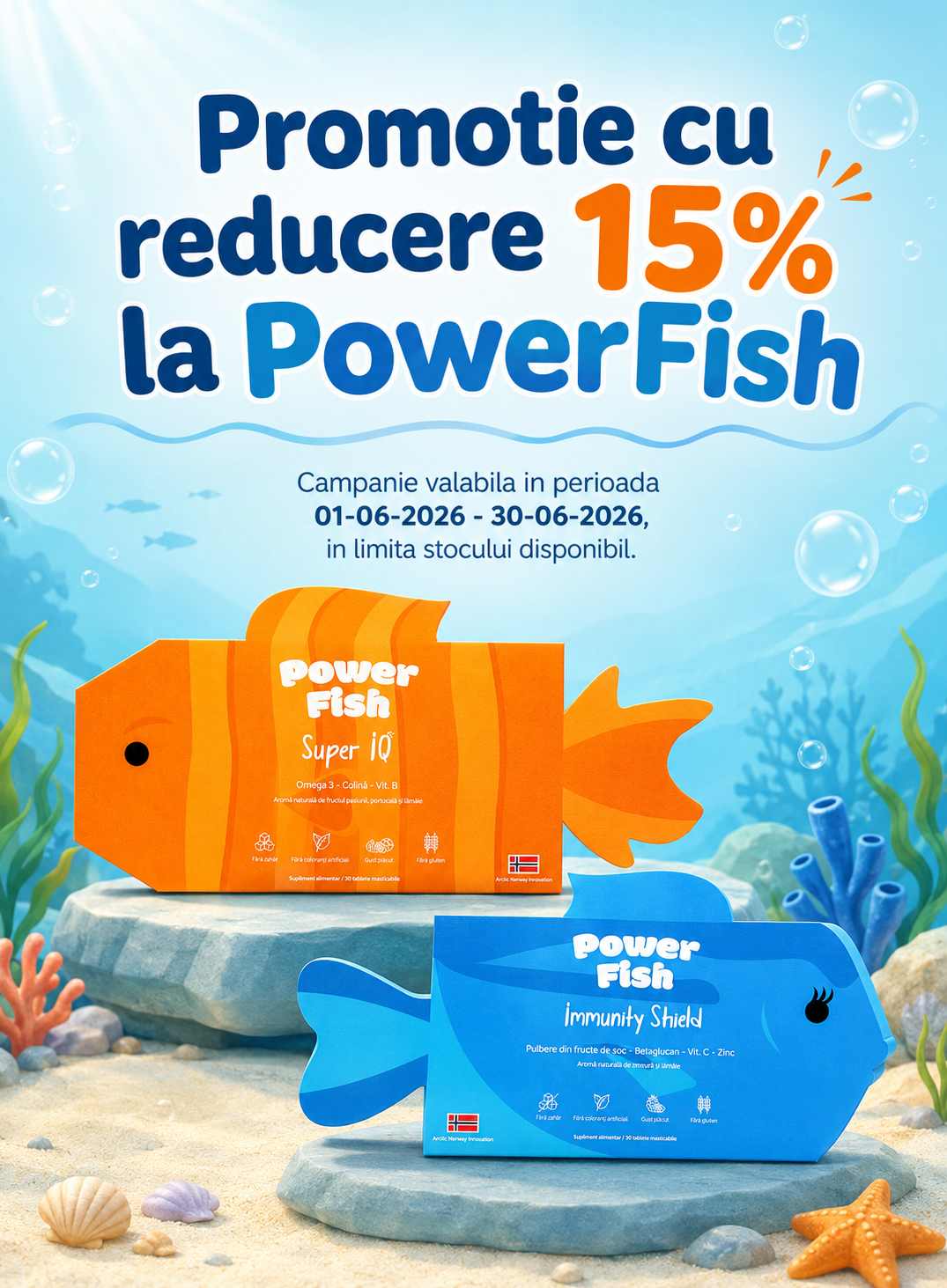 Promotie cu reducere 15% la PowerFish
