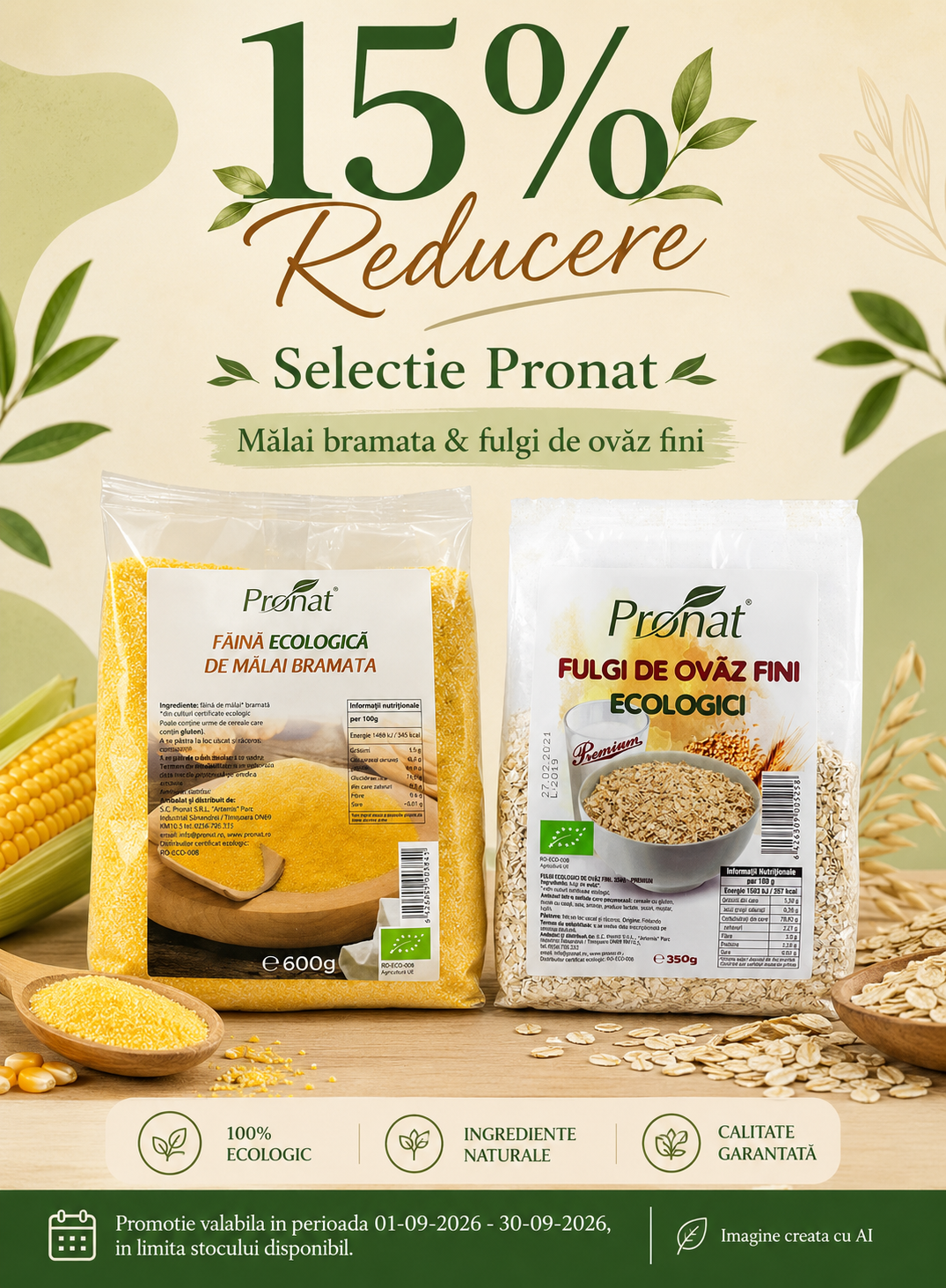 Promotie cu reducere 15% la Pronat