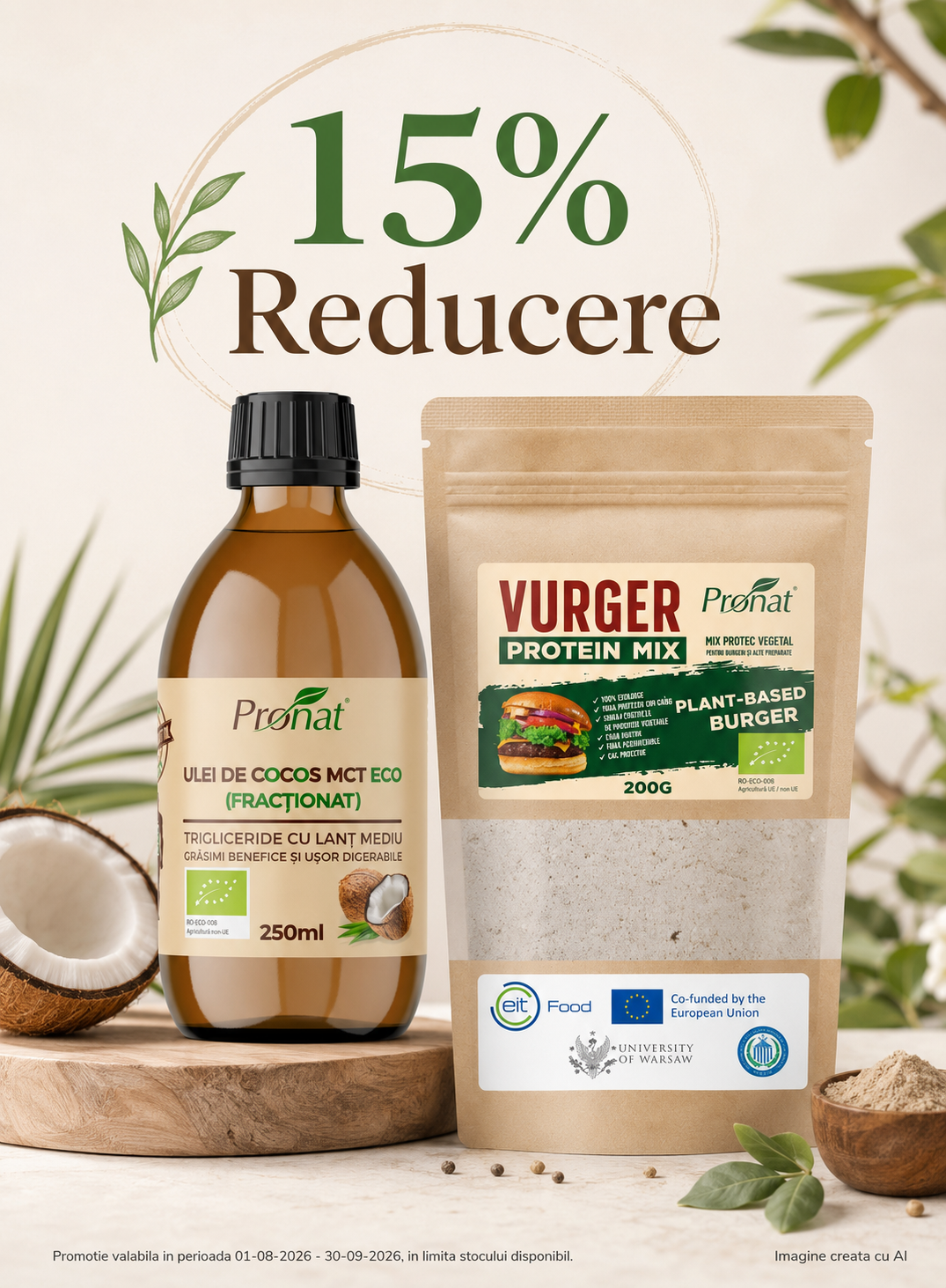 Promotie cu reducere 15% la Pronat