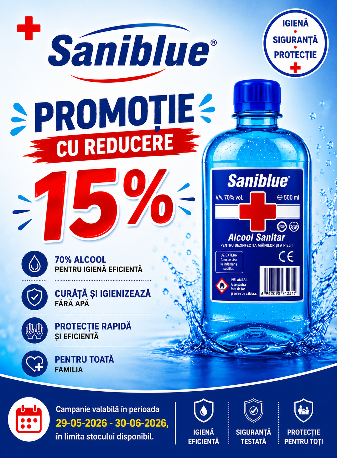 Promotie cu reducere 15% la Saniblue