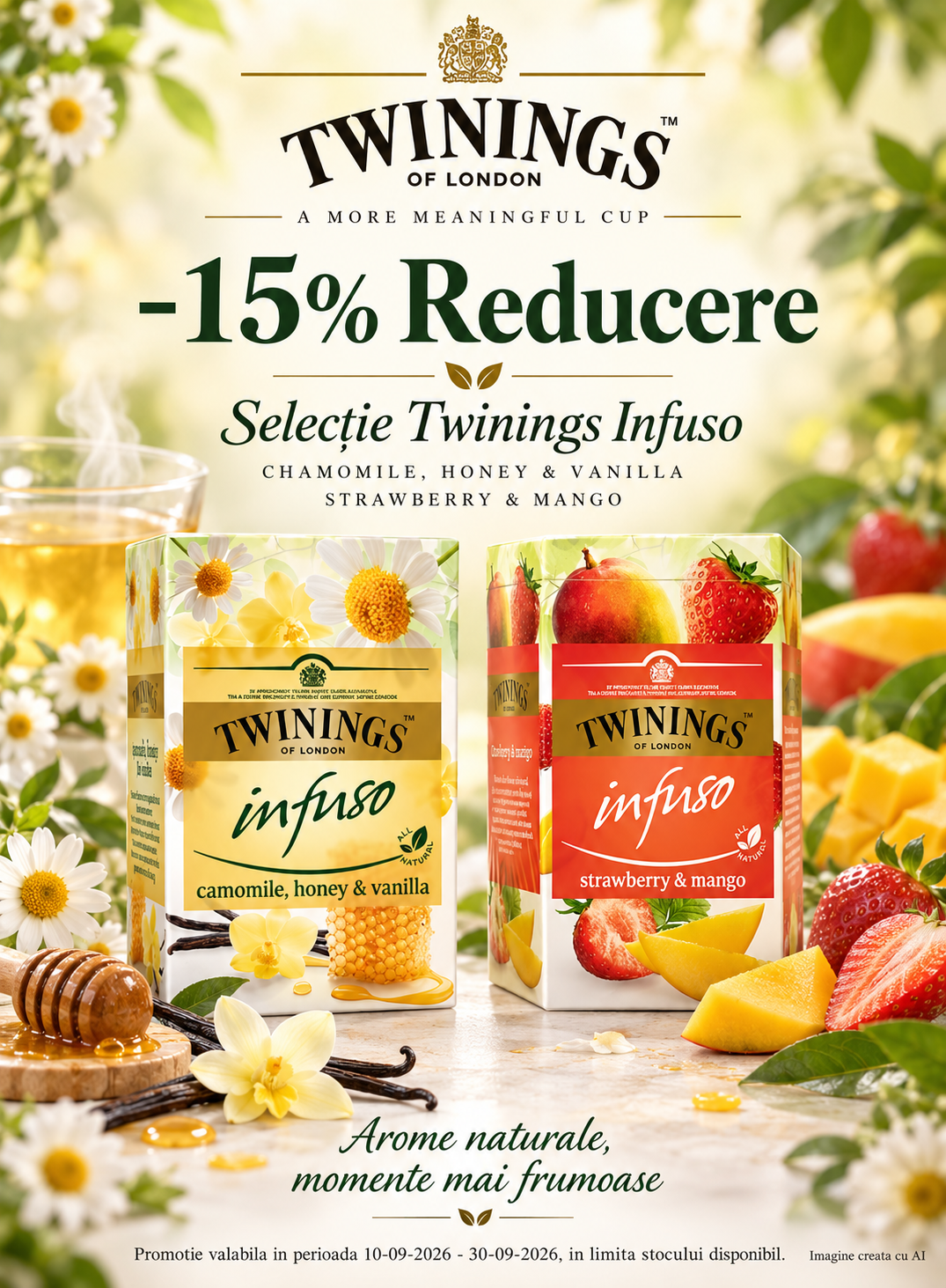 Promotie cu reducere 15% la Twinings