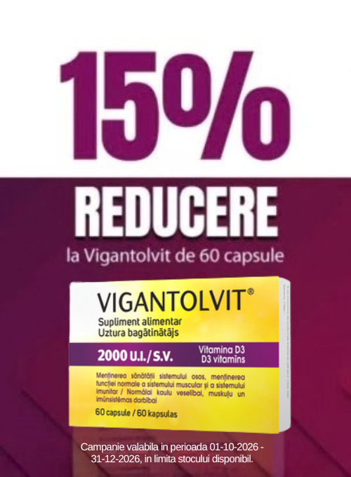 Promotie cu reducere 15% la Vigantolvit