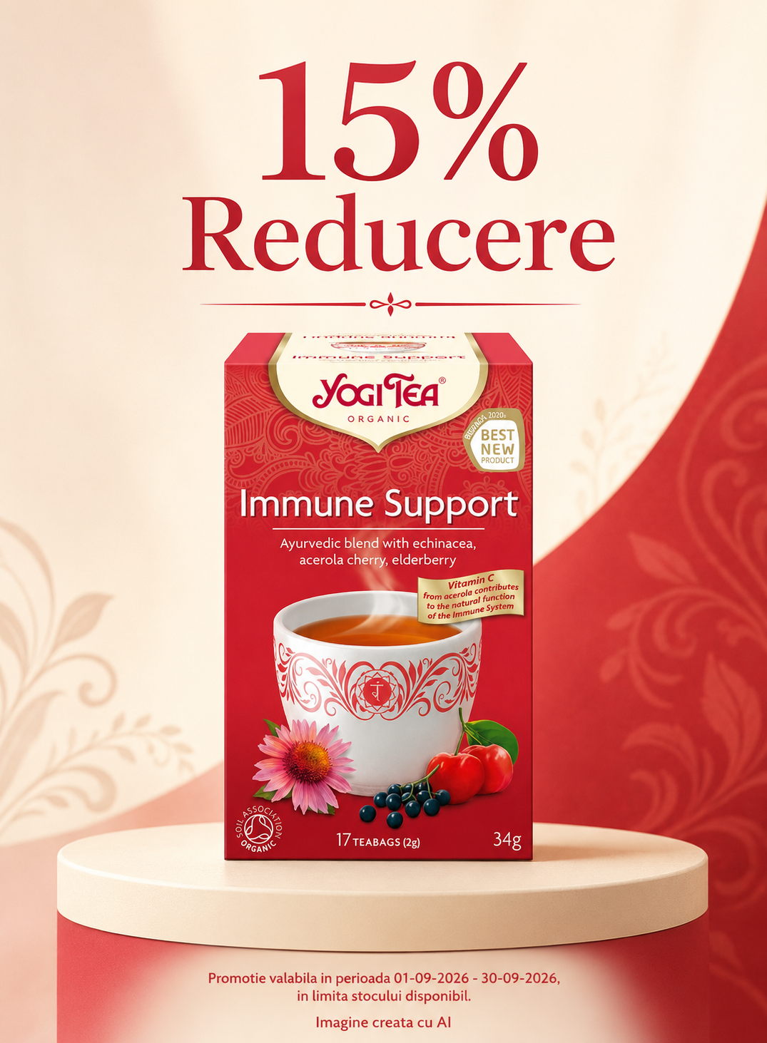 Promotie cu reducere 15% la Yogi Tea