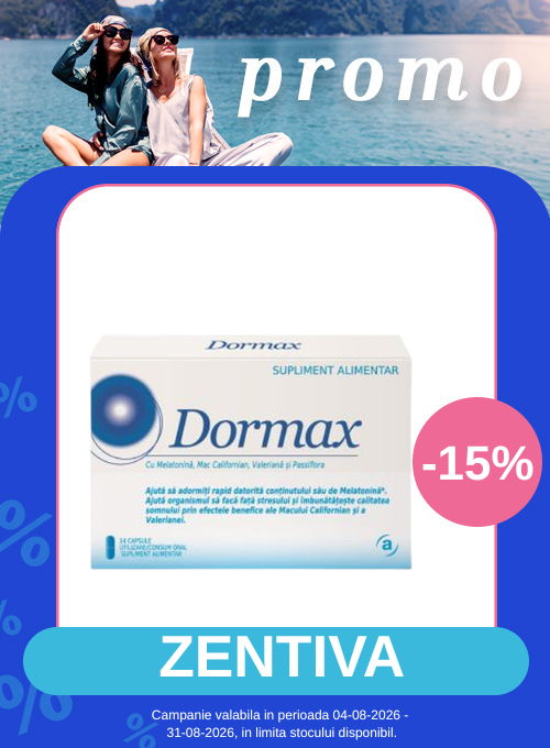 Promotie cu reducere 15% la Zentiva - Dormax