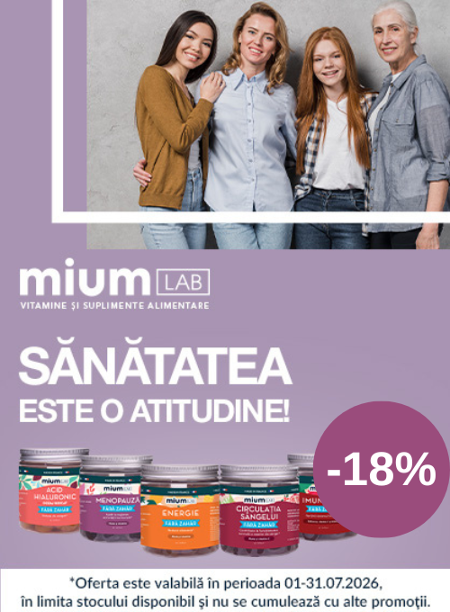 Promotie cu reducere 18% la Mium Lab