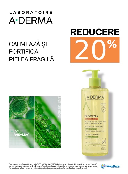 Promotie cu reducere 20% la Aderma