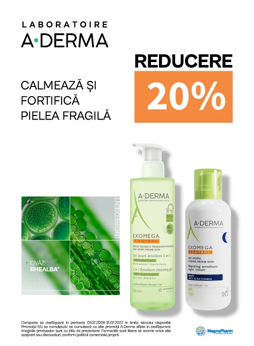 Promotie cu reducere 20% la Aderma