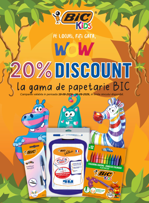 Promotie cu reducere 20% la BIC - Back to School