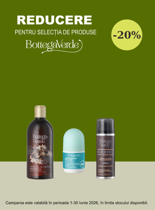 Promotie cu reducere 20% la Bottega Verde