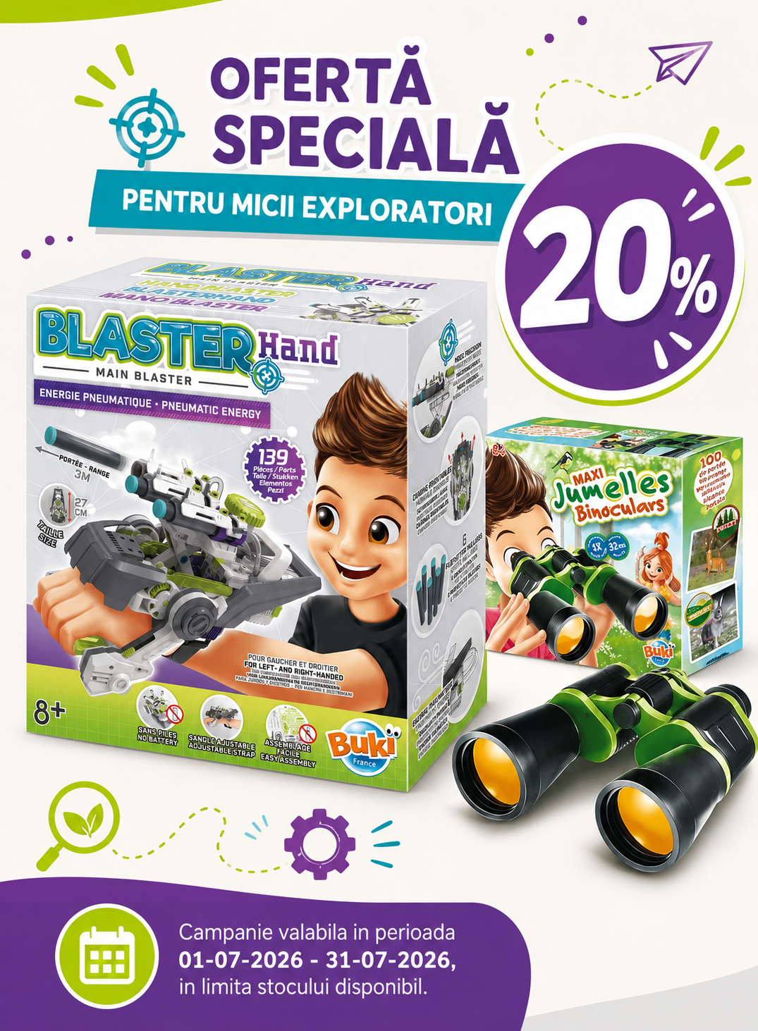Promotie cu reducere 20% la  Buki