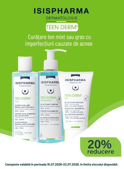Promotie cu reducere 20% la Isis Pharma Teen Derm