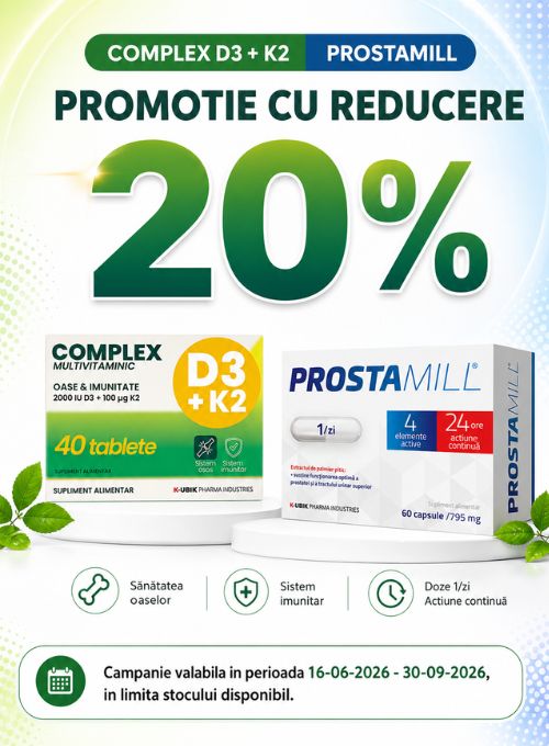 Promotie cu reducere 20% la K-ubik Pharma