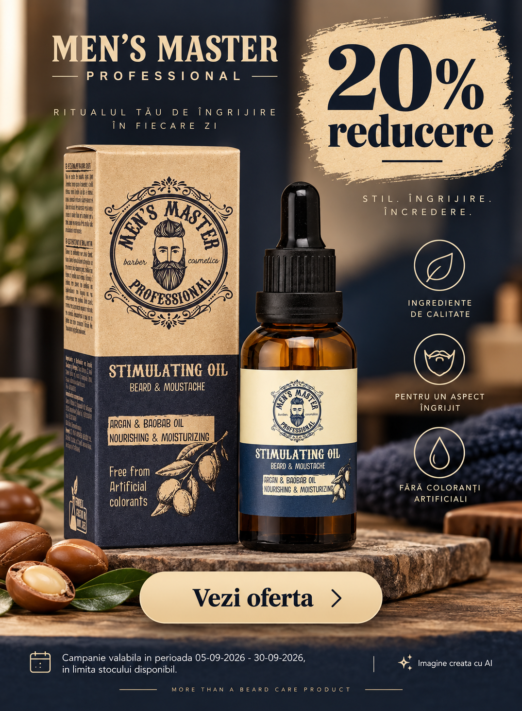 Promotie cu reducere 20% la Men's Master
