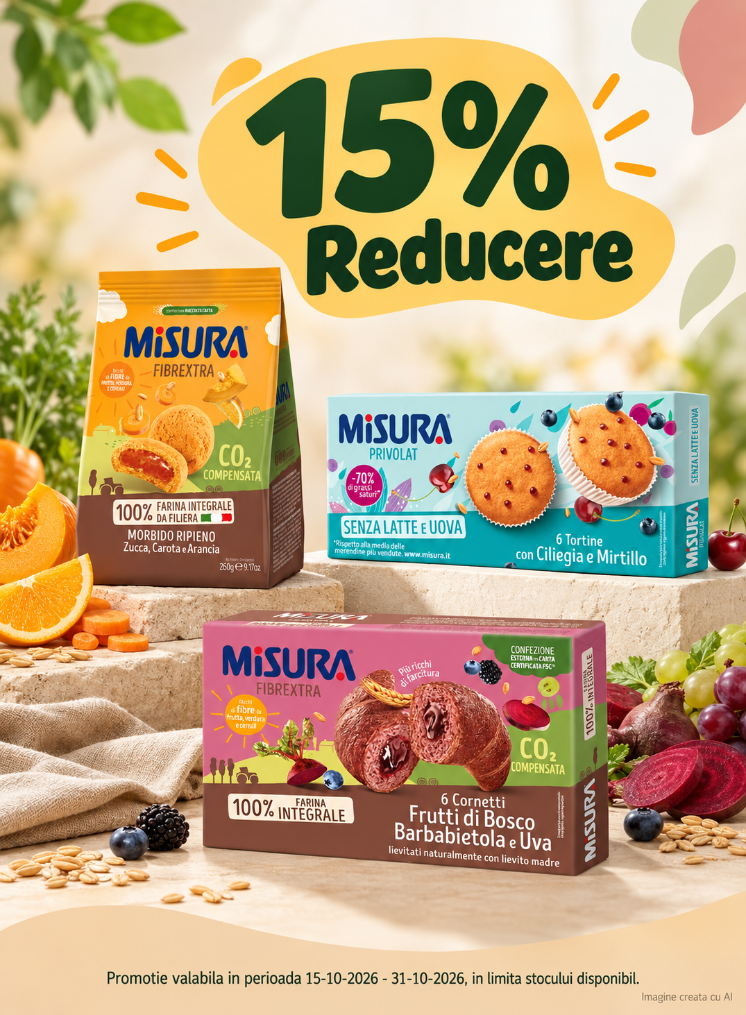 Promotie cu reducere 15% la Misura