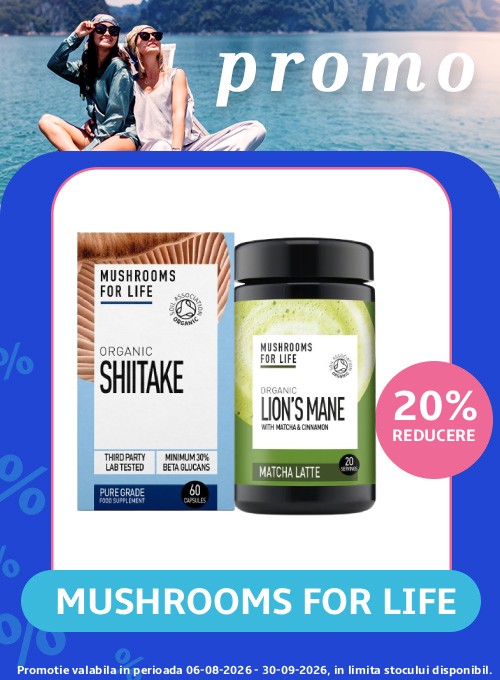 Promotie cu reducere 20% la MushroomForLife