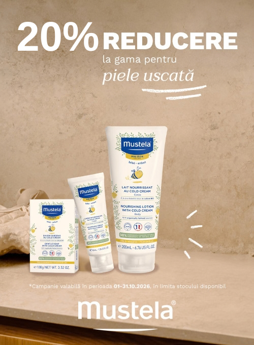 Promotie cu reducere 20% la Mustela