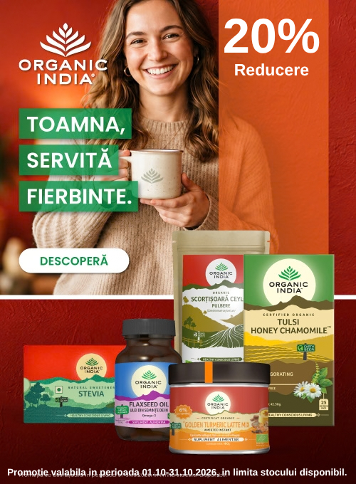 Promotie cu reducere 20% la Organic India