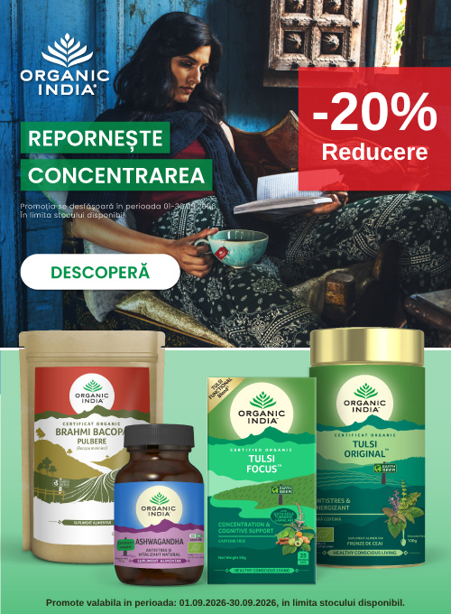 Promotie cu reducere 20% la Organic India