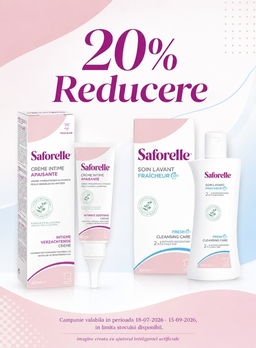 Promotie cu reducere 20% la Saforelle