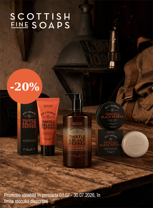 Promotie cu reducere 20% la Scottish Fine Soaps