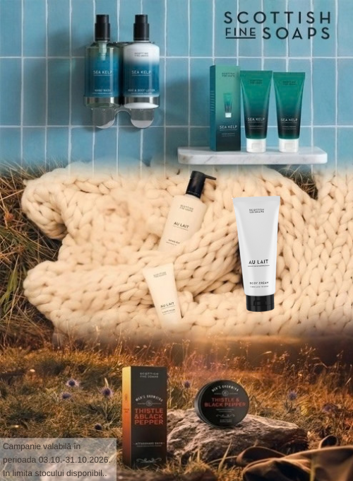 Promotie cu reducere 20% la Scottish Fine Soaps