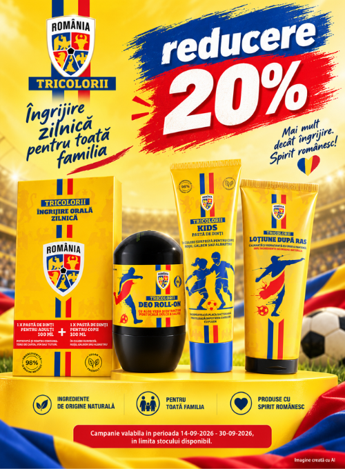 Promotie cu reducere 20% la Tricolorii