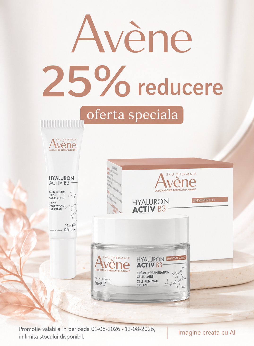 Promotie cu reducere 25% la Avene