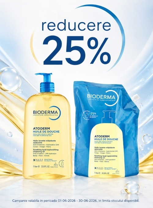 Promotie cu reducere 25% la Bioderma