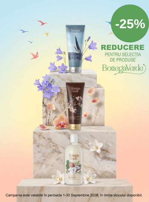 Promotie cu reducere 25% la Bottega Verde