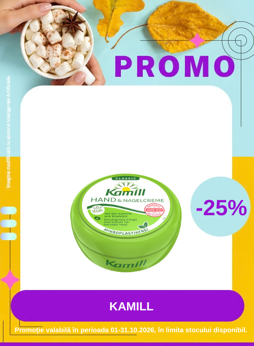 Promotie cu reducere 25% la Kamill