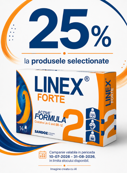 Promotie cu reducere 25% la Linex Forte