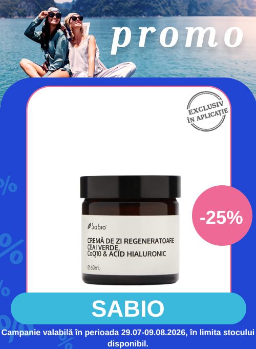 Promotie cu reducere 25% la Sabio Exclusiv in Aplicatie