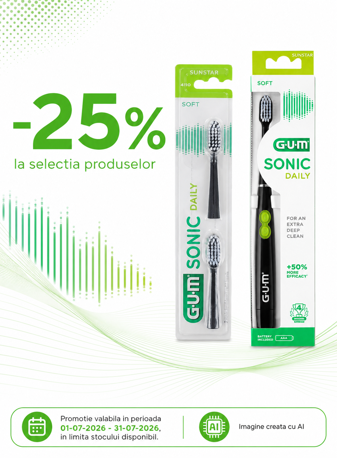 Promotie cu reducere 25% la Sunstar Gum