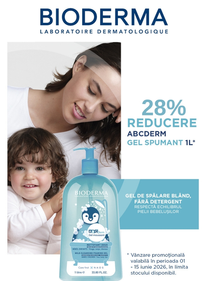 Promotie cu reducere 28% la Bioderma AbcDerm