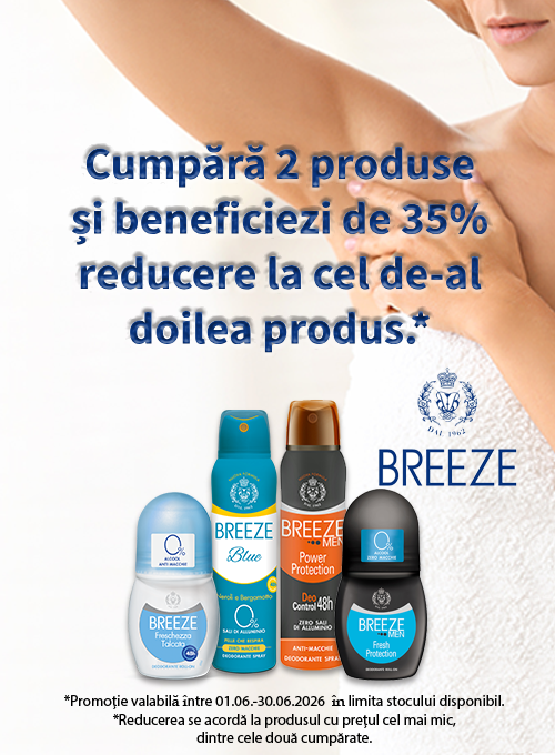 Promotie cu reducere 35% la al doilea produs Breeze