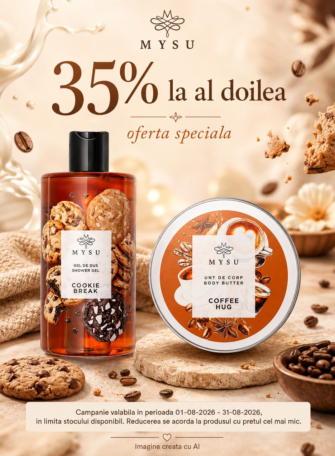 Promotie cu reducere 35% la al doilea produs Mysu